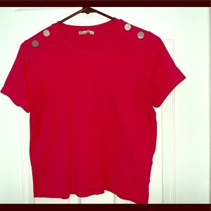 Zara Fuchsia Crop-top with gold buttons